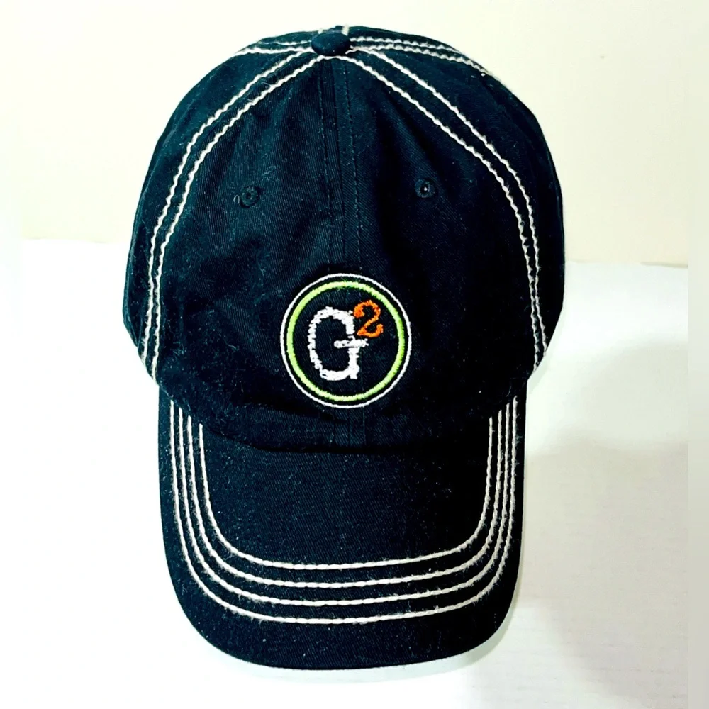 Big Accessories G Squared Dad Hat Men’s OS Black Strapback Embroidered Logo‎